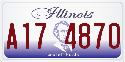 IL license plate A174870