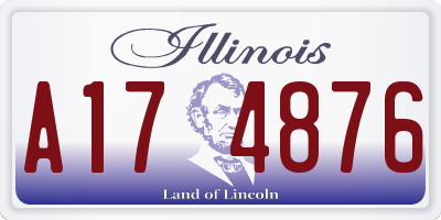 IL license plate A174876