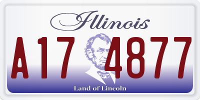IL license plate A174877