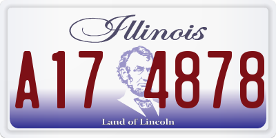 IL license plate A174878