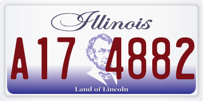IL license plate A174882