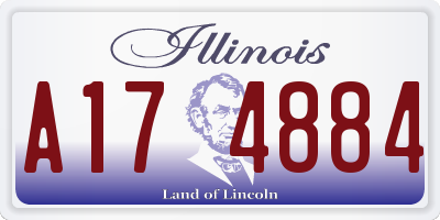 IL license plate A174884