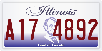 IL license plate A174892