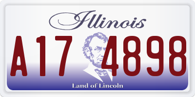 IL license plate A174898