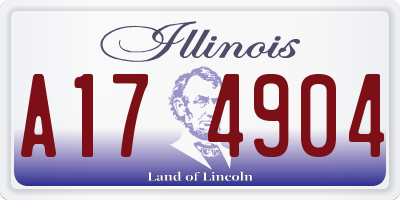 IL license plate A174904