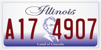 IL license plate A174907