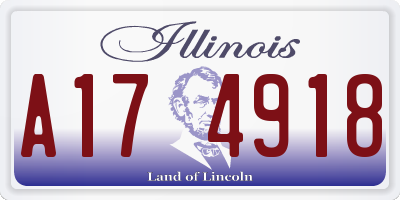 IL license plate A174918