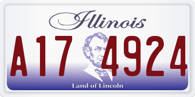 IL license plate A174924