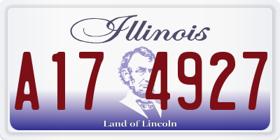 IL license plate A174927