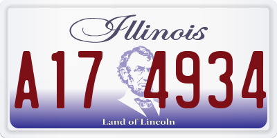 IL license plate A174934