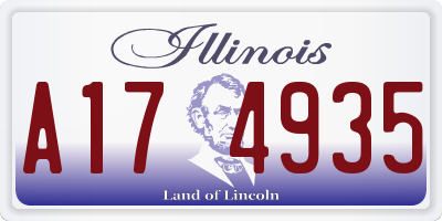 IL license plate A174935