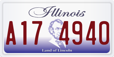 IL license plate A174940