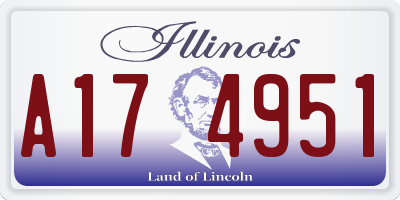 IL license plate A174951