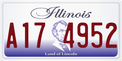 IL license plate A174952
