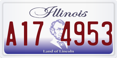 IL license plate A174953