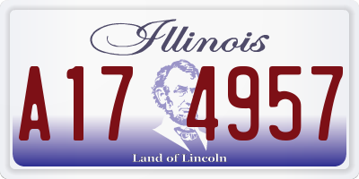 IL license plate A174957