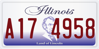 IL license plate A174958