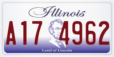 IL license plate A174962