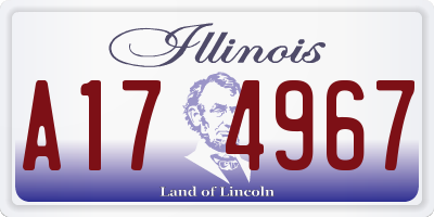 IL license plate A174967