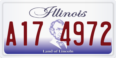 IL license plate A174972