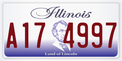 IL license plate A174997