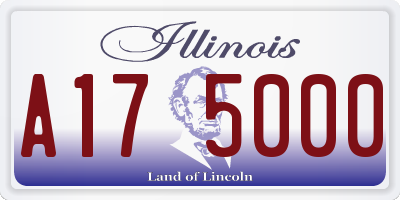 IL license plate A175000
