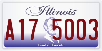 IL license plate A175003