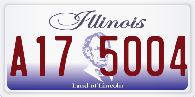 IL license plate A175004