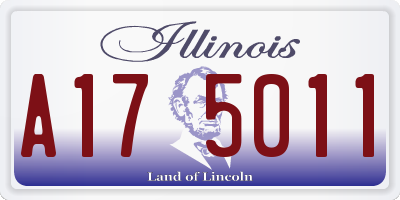 IL license plate A175011