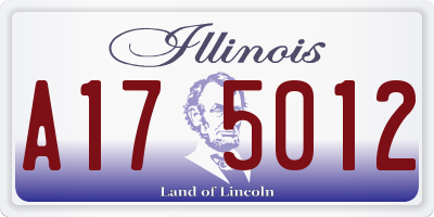 IL license plate A175012