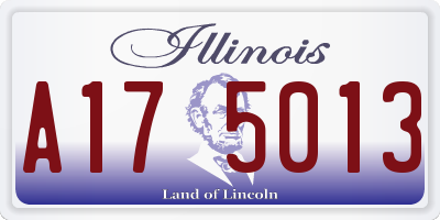 IL license plate A175013