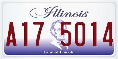 IL license plate A175014