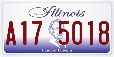 IL license plate A175018