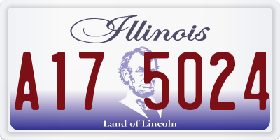 IL license plate A175024
