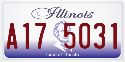 IL license plate A175031