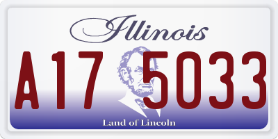 IL license plate A175033