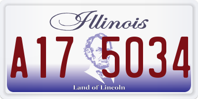 IL license plate A175034