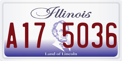 IL license plate A175036