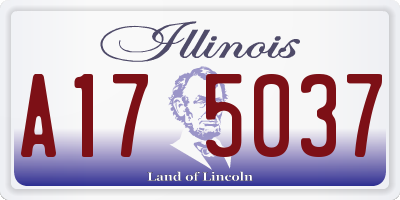 IL license plate A175037