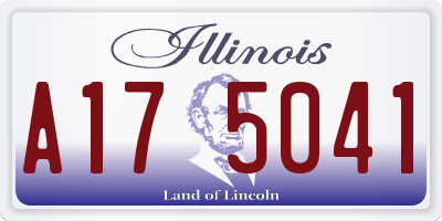 IL license plate A175041