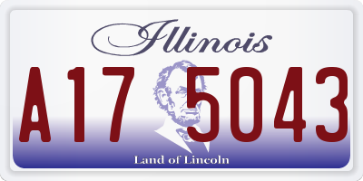 IL license plate A175043
