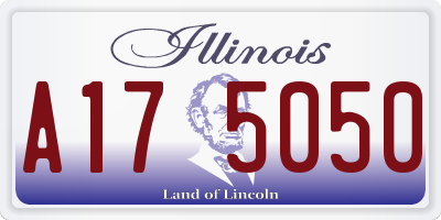 IL license plate A175050