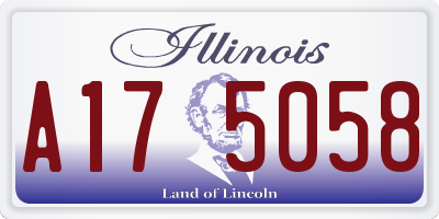 IL license plate A175058