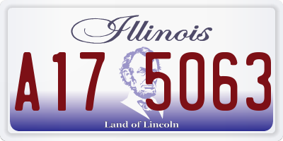 IL license plate A175063