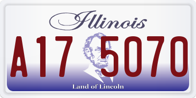 IL license plate A175070