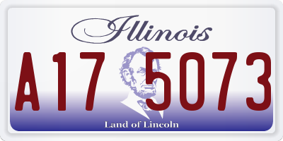 IL license plate A175073