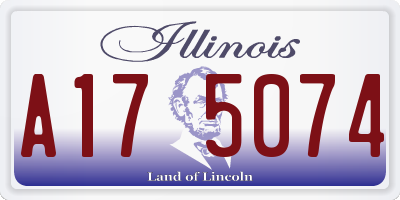 IL license plate A175074