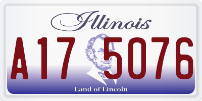 IL license plate A175076