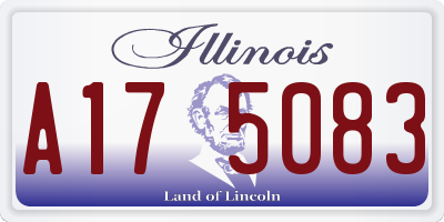 IL license plate A175083
