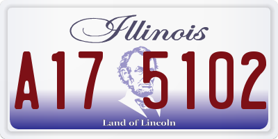IL license plate A175102